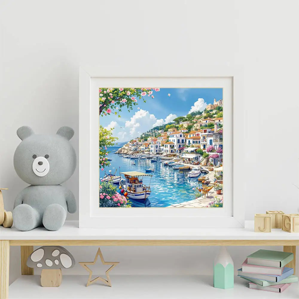 Diamond Painting Village au Bord de Mer