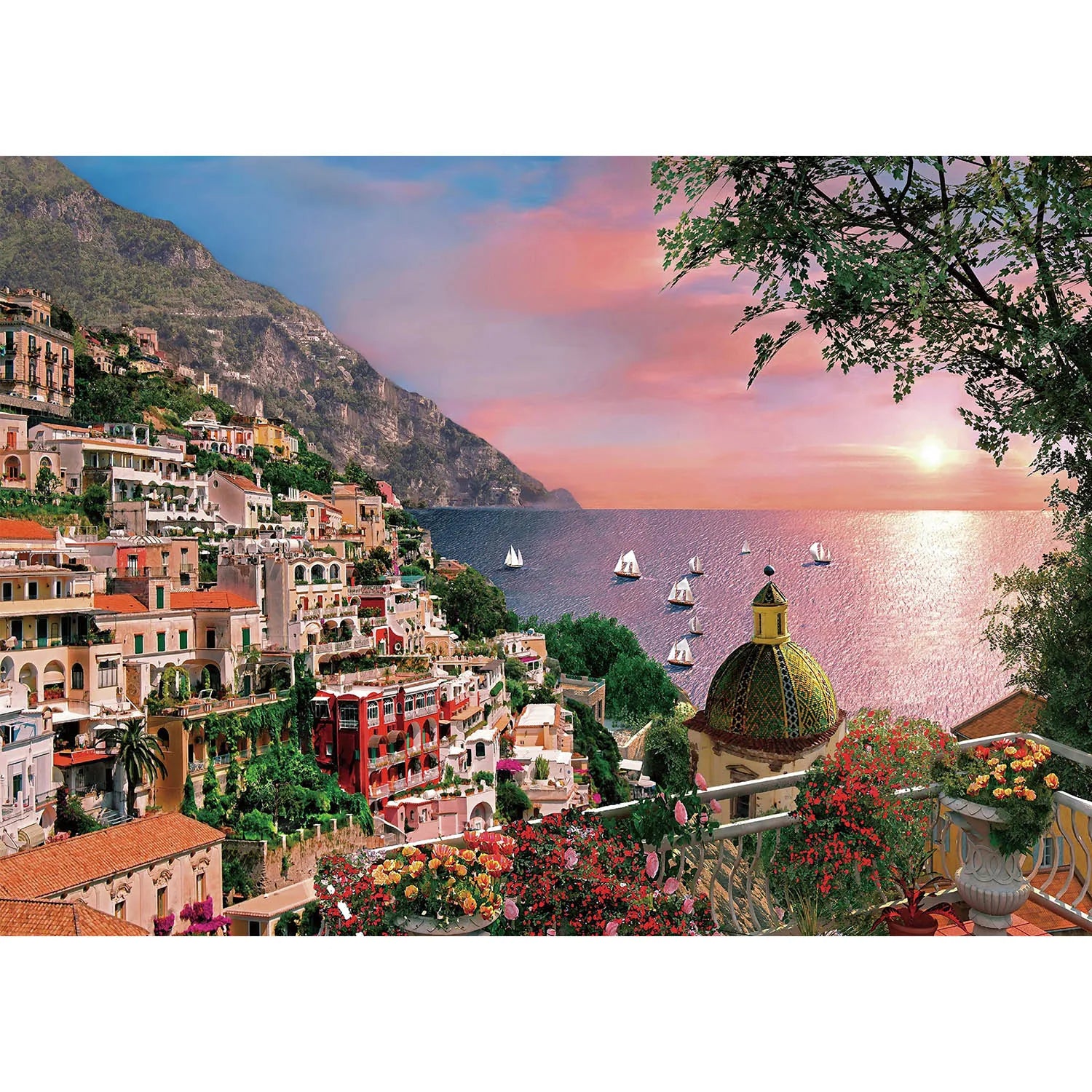 Puzzle Positano, Côte Amalfitaine — 1000 Pièces