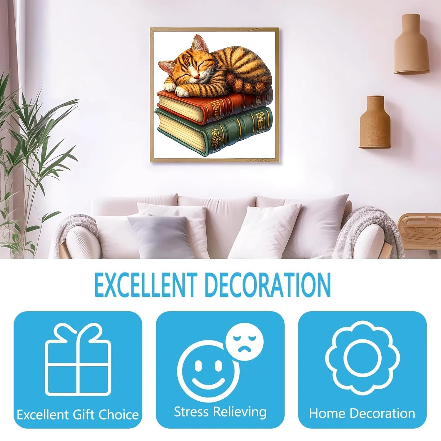 Puzzle en Bois Chat Endormi sur le Livre
