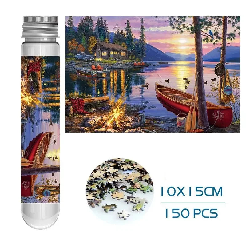 Puzzle Tube Voilier au Couchant — 150 Pièces