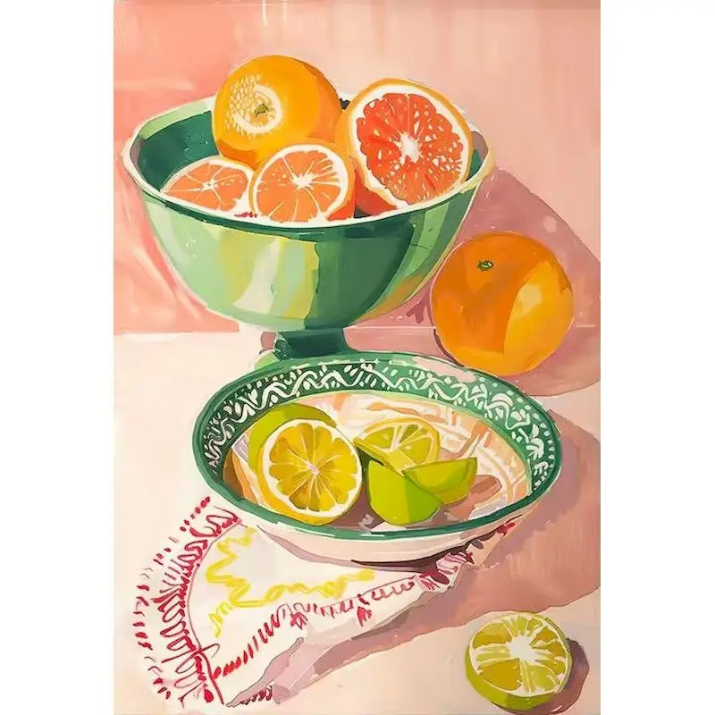 Peinture par Numéros Oranges sur la Table