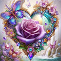 Diamond Painting Roses et Papillon