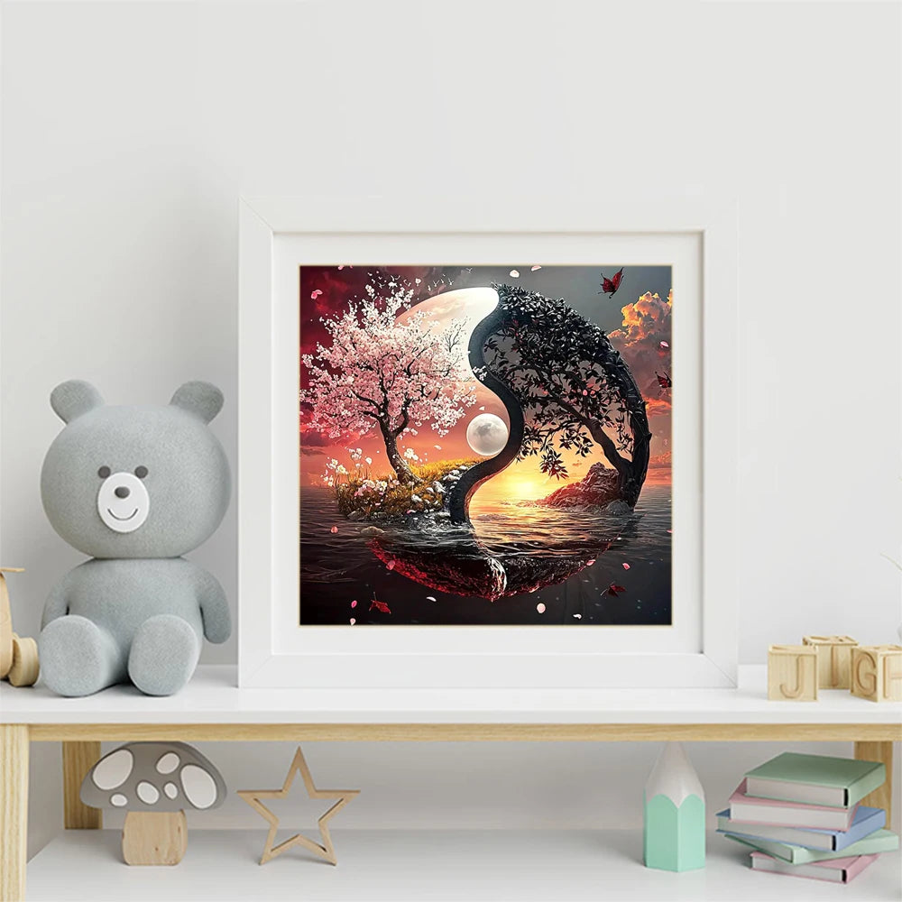 Diamond Painting Arbre au Couchant