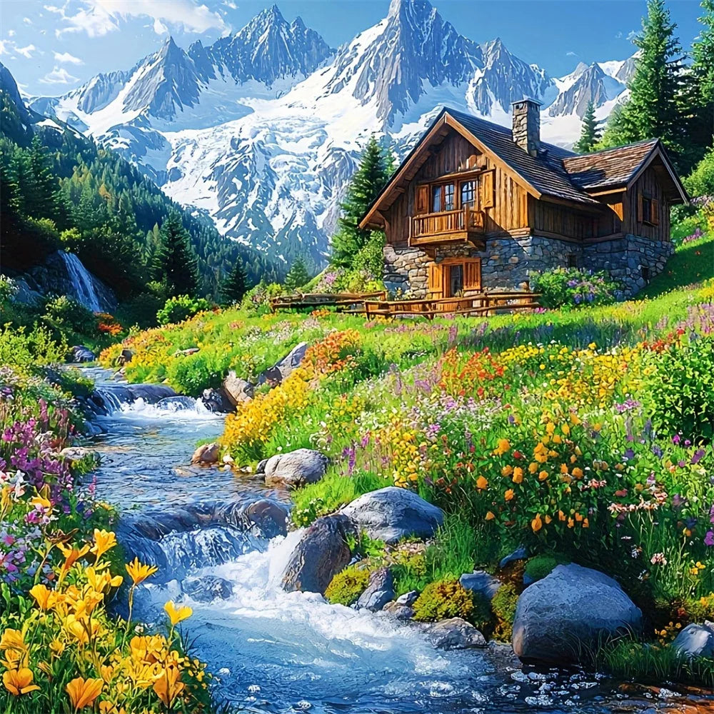 Diamond Painting Chalet de Montagne