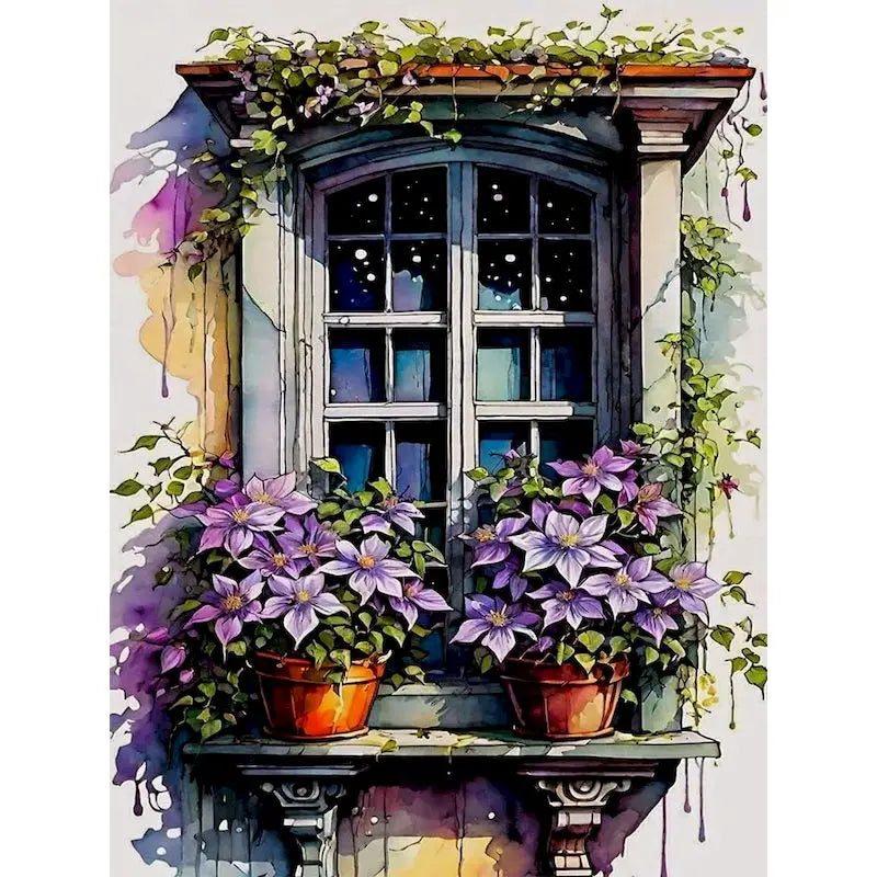 Peinture par Numéros Banc Fleuri