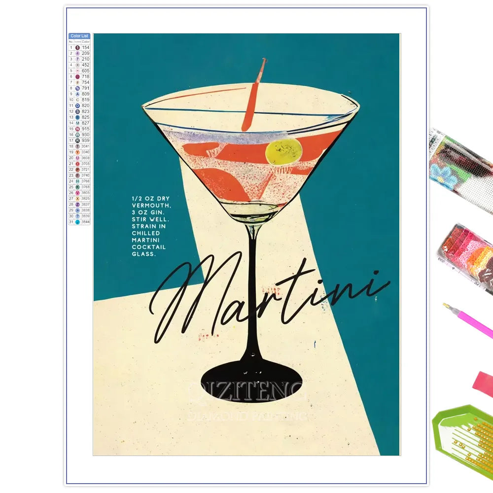 Diamond Painting Affiche Gin Tonic