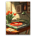 Diamond Painting Tourne-disque et Tulipes