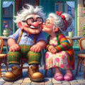Diamond Painting Portrait de Grands-Parents
