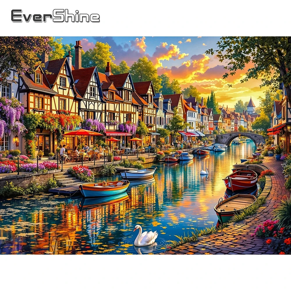 Diamond Painting Ruelle au Bord de l'Eau