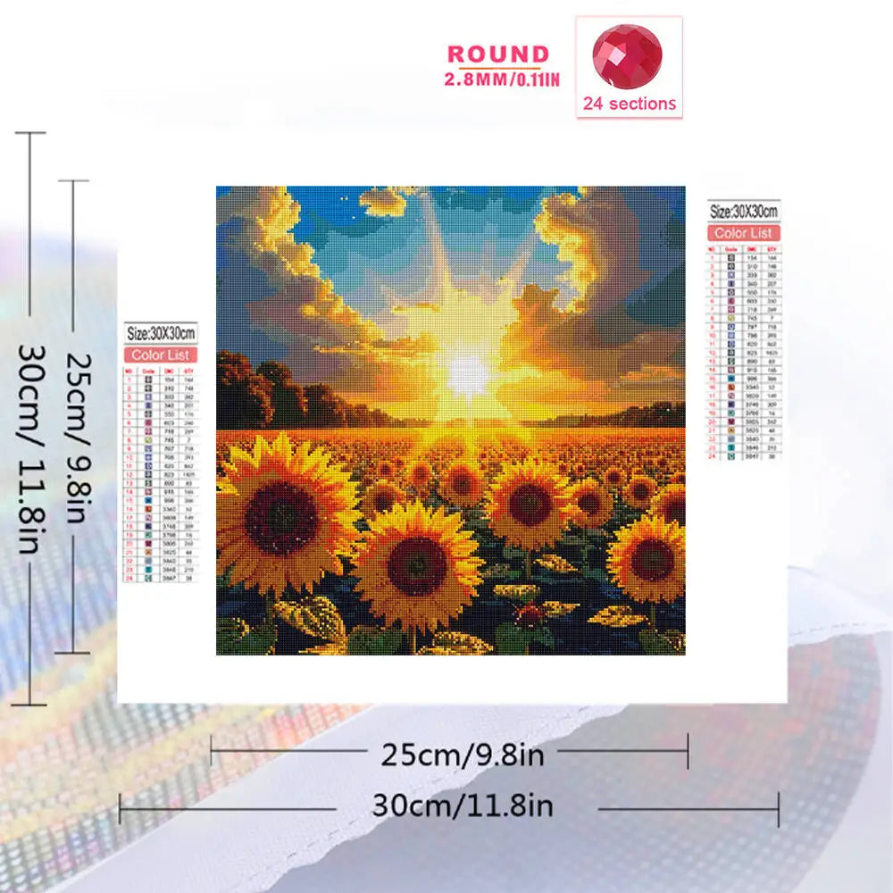 Diamond Painting Tournesols au Couchant