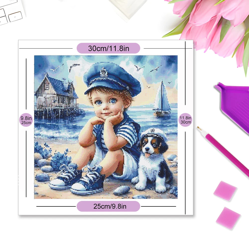 Diamond Painting Portrait d'Enfant