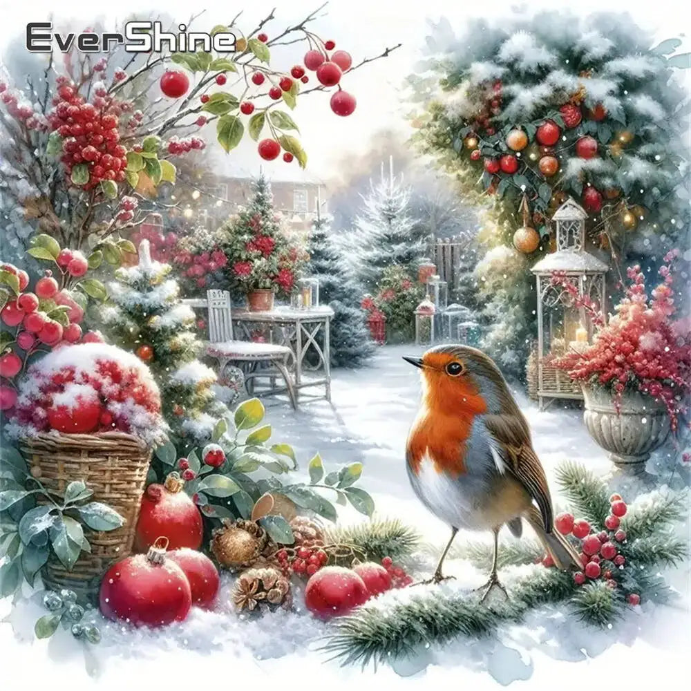 Diamond Painting Oiseau d'Hiver