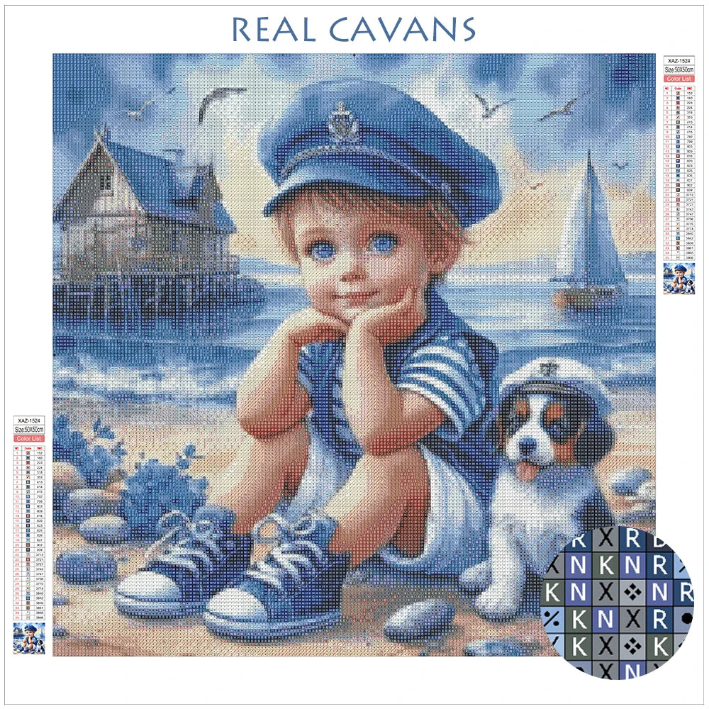 Diamond Painting Portrait d'Enfant