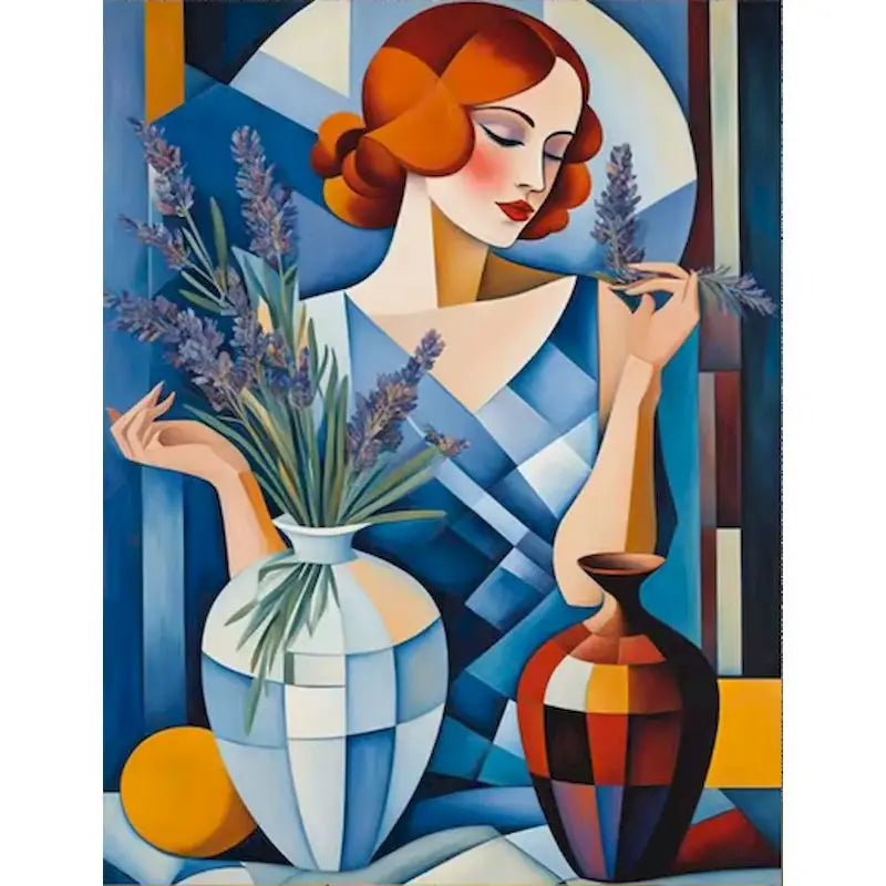 Peinture par Numéros Dame au Chapeau Noir