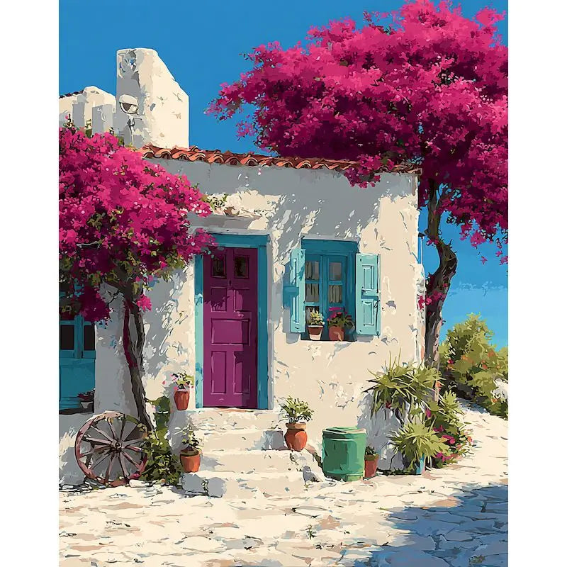 Peinture par Numéros Escalier Fleuri
