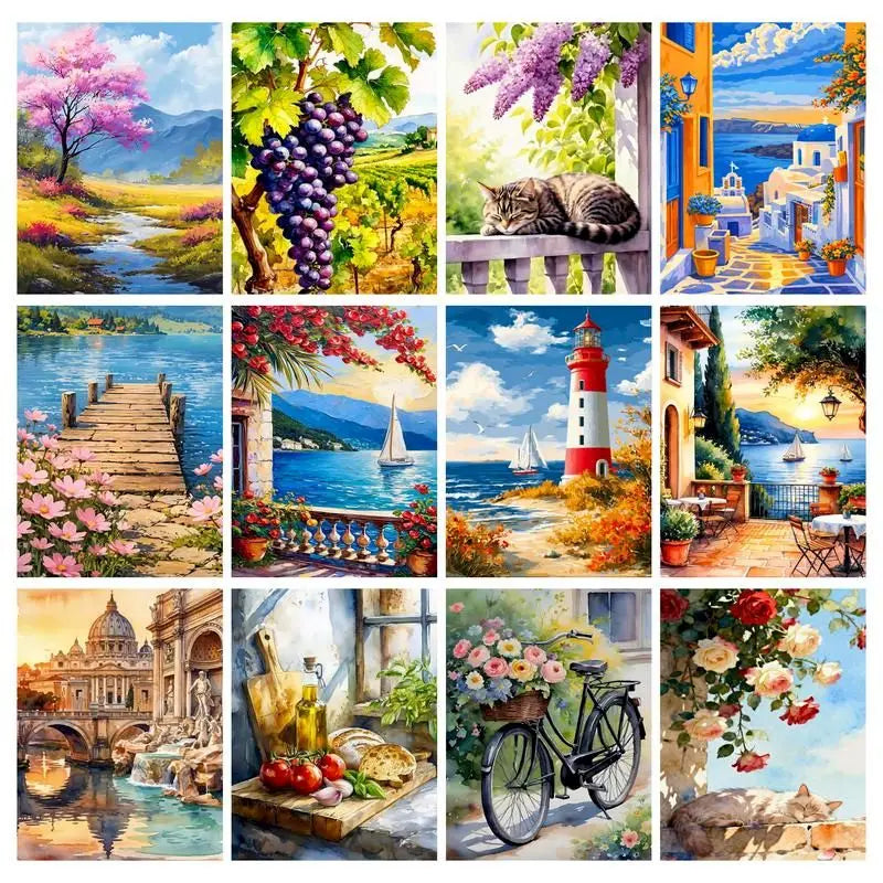 Peinture par Numéros Ruelle Orangée