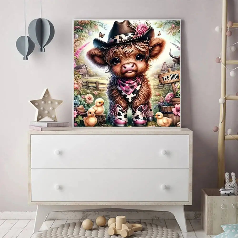 Diamond Painting Petit Veau et Poussins