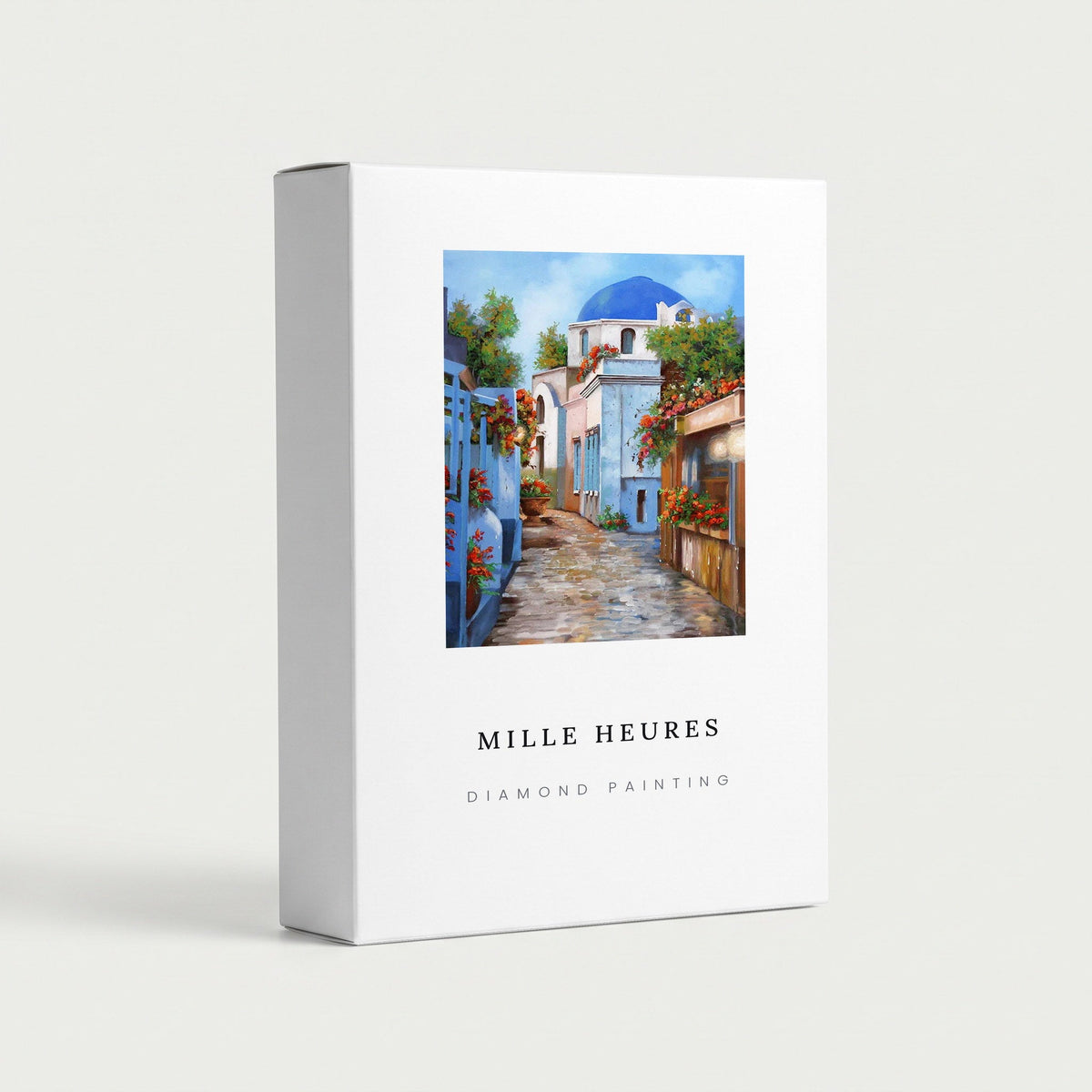 Coffret Mille Heures Diamond Painting Ruelle Bleue et Blanche