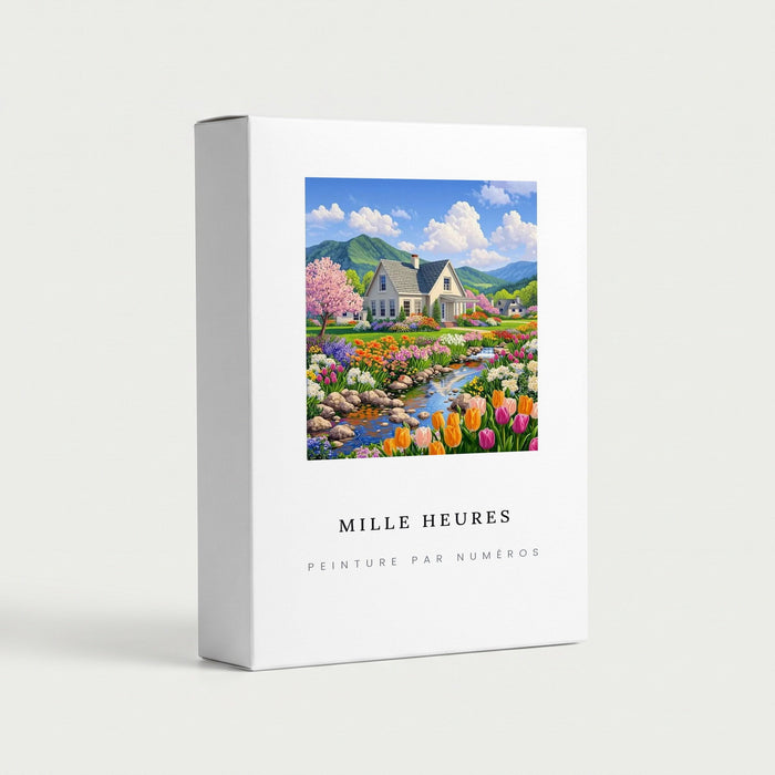 Peinture par Numéros Maison aux Tulipes