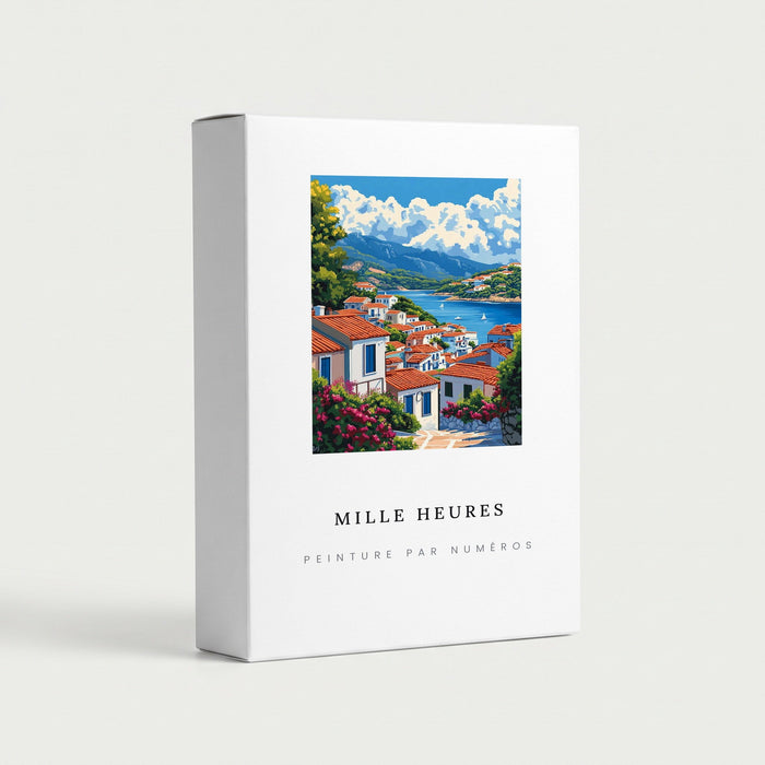 Peinture par Numéros Village aux Toits Rouges
