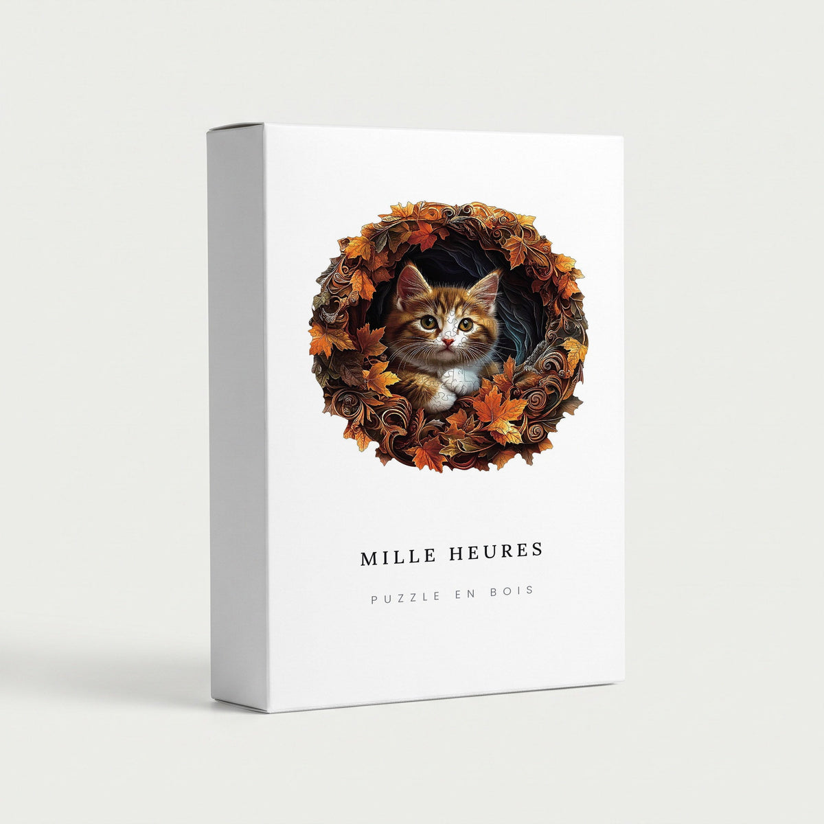 Coffret Mille Heures — Puzzle en Bois Chat Effet 3D