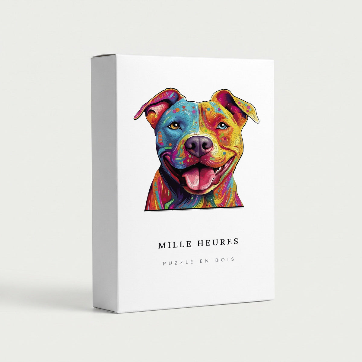Coffret Mille Heures — Puzzle en Bois Chien Coloré
