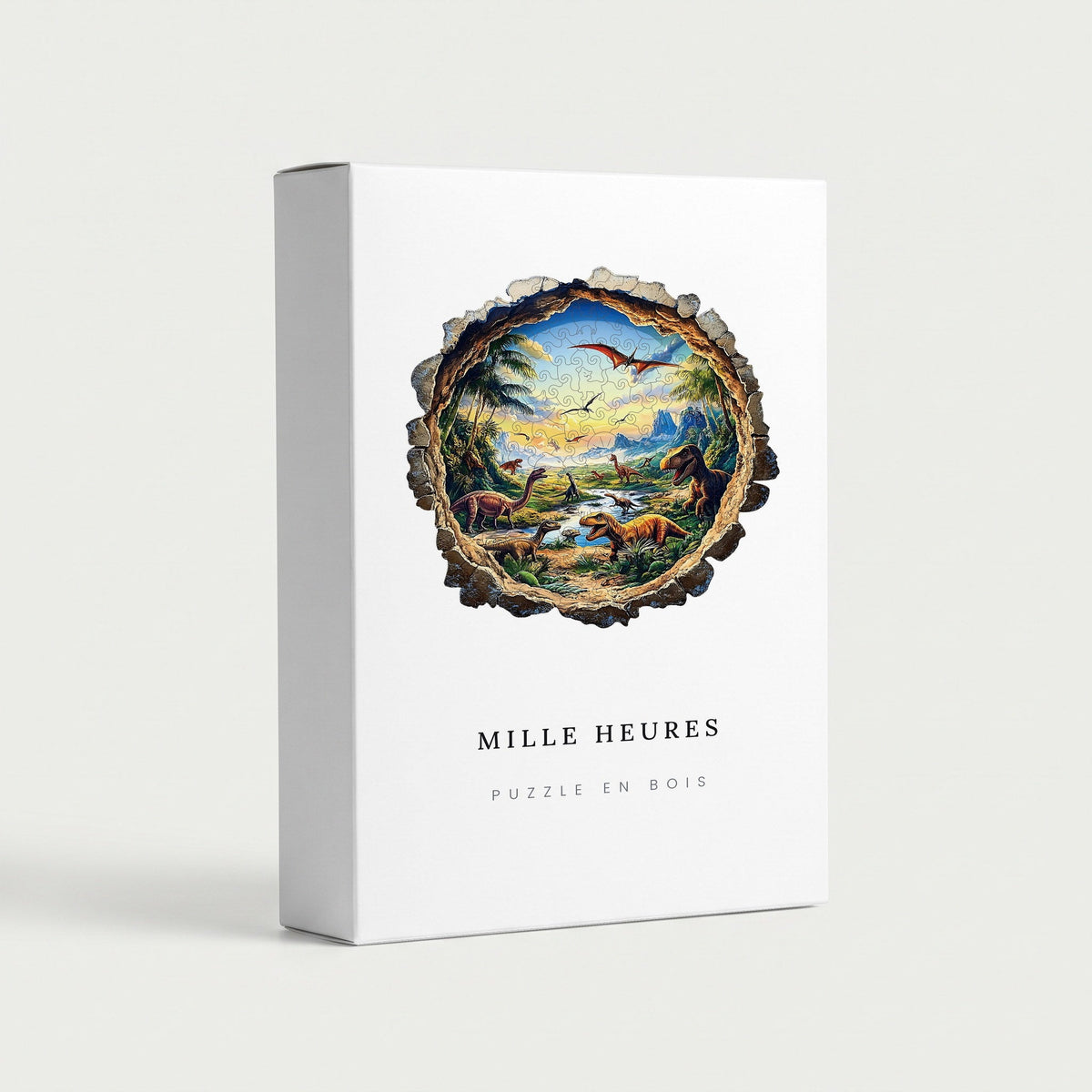 Coffret Mille Heures — Puzzle en Bois Dinosaures du Jurassique