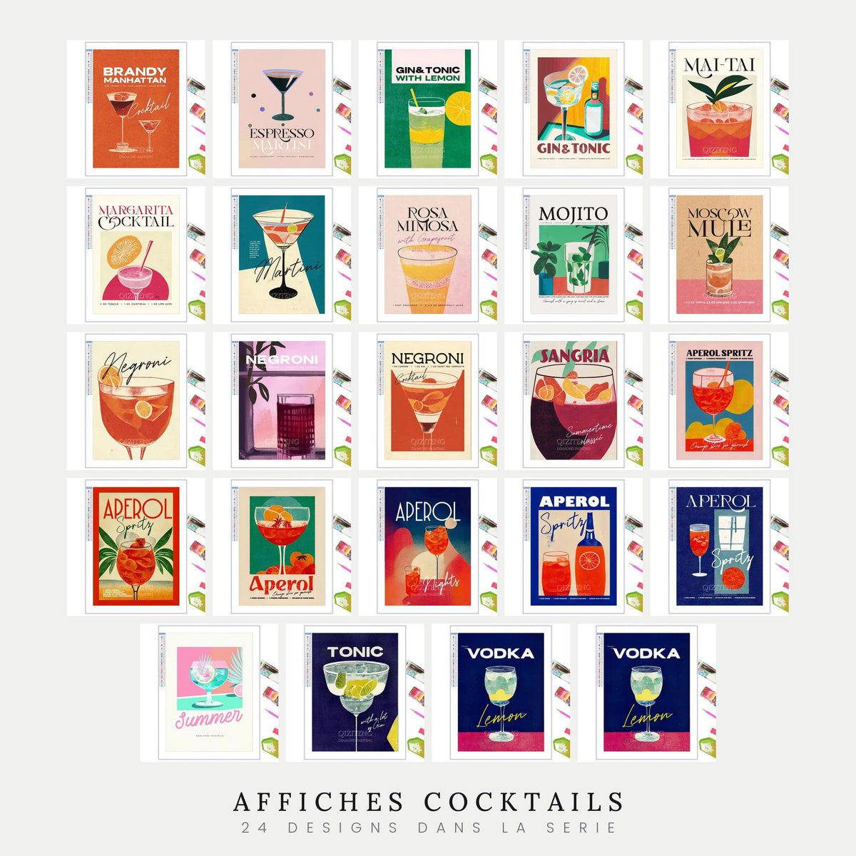 Les designs de la serie
